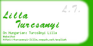 lilla turcsanyi business card